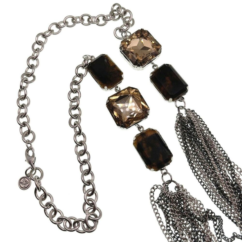 Vera Vega Design Extra Long Multi Chain Necklace 40"